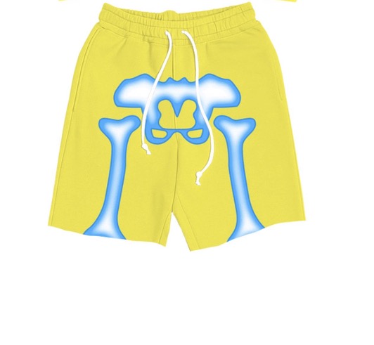 Untouchable Yellow Skeleton shorts